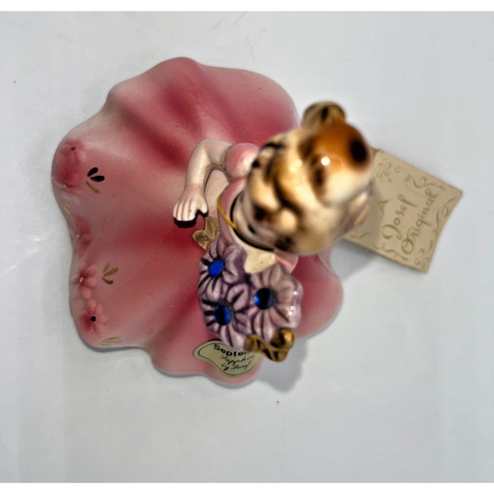 VINTAGE MID-CENTURY JAPAN JOSEF ORIGINAL SEPTEMBER SAPPHIRE GIRL FIGURINE W/TAGS - Picture 13 of 16